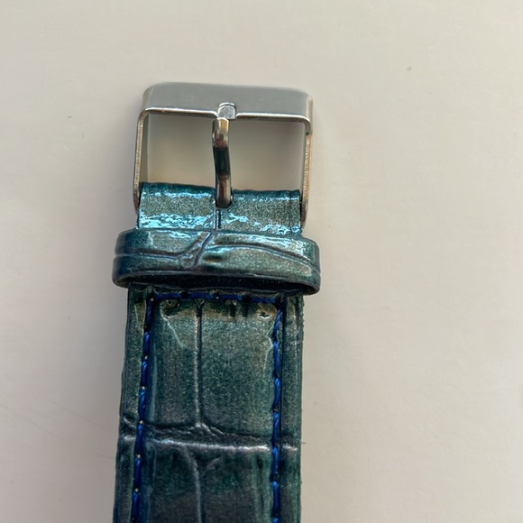 Men’s Sports Watch with Crocodile Effect Strap Blue - Picture 6 of 11